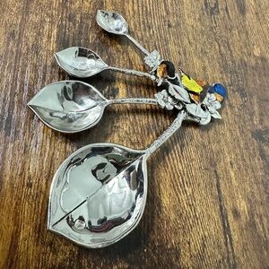 La Cucina by Ganz 4 Piece Enamel Bird Measuring Spoons